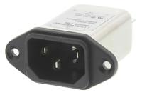 fn9222b-6-06 Schaffner 6A, 250 V ac Male Panel Mount IEC Inlet Filter FN9222B-6-06, Faston None Fuse