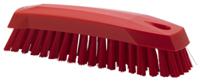 35874 Vikan Medium Bristle Red Scrubbing Brush, 20mm bristle length, Polyester bristle material