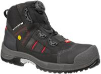 1718-08 Jalas 1718 Black, Grey, Red ESD Safe Aluminium Toe Capped Unisex Ankle Safety Boots, UK 8, EU 42