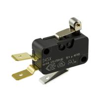 d459-v3ra ZF Short Roller Lever Micro Switch, Tab Terminal, 16 A @ 250 V ac, SPDT