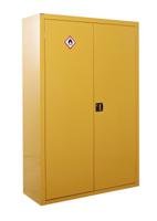 440-936 RS PRO Yellow Steel Lockable 2 Door Hazardous Substance Cabinet, 1800mm x 1200mm x 460mm