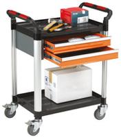669-3768 RS PRO 2 Shelf Aluminium Trolley, 630 x 424mm, 100kg Load