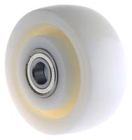 top125x50-20 Tente White Nylon Corrosion Resistant Trolley Wheel, 840kg