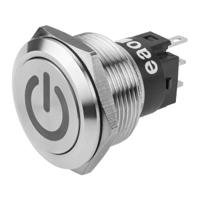 82-61512000b002 EAO 82 Series Push Button Switch, Latching, Panel Mount, 22.3mm Cutout, SPDT, 240V, IP65, IP67