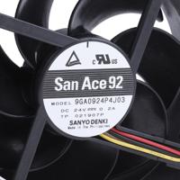 9ga0924p4j03 Sanyo Denki San Ace 9GA Series Axial Fan, 24 V dc, DC Operation, 132m³/h, 4.8W, 200mA Max, 92 x 92 x 25mm