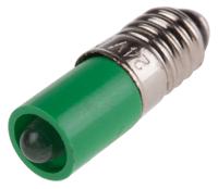 211-055 RS PRO Green LED Indicator Lamp, 24V dc, E5 Base, 6mm Diameter, 65mcd