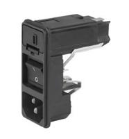 kd141101109 Schurter C14 Snap-In IEC Connector Male, 10A, 125 V, 250 V, Fuse Size 5 x 20mm