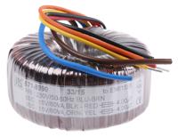 173-0210 RS PRO 230V ac, 2 x 15V ac Toroidal Transformer, 120VA 2 Output