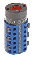 ca10a362gba001ft Kraus & Naimer, 6P 3 Position 60° Double Throw Cam Switch, 20A
