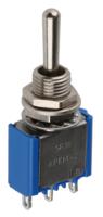 5638a APEM Toggle Switch, Panel Mount, On-Off-(On), SPST, Solder Terminal