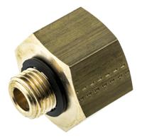 0169-13-21 Legris Brass Pipe Fitting, Straight Threaded Adapter, Male G 1/4in to Female G 1/2in