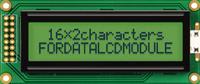 fc1602b01-rnnybw-66se Fordata FC1602B01-RNNYBW-66SE FC Alphanumeric LCD Graphic Display, Green, Yellow on, 2 Rows by 16 Characters, Reflective
