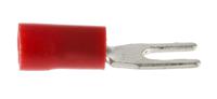 208-2515 RS PRO Insulated Crimp Spade Connector, 0.5mm² to 1.5mm², 22AWG to 16AWG, M3 Stud Size Vinyl, Red