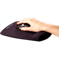 9252003 Fellowes Black Fluoropolymer Mouse Pad & Wrist Rest 238.1 x 184.2 x 25.4mm 25.4mm Height