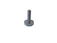 10414 Serious 10mm 30mm Dia. Vulcanised Rubber Levelling Adjustable Foot, 60kg Static Load Capacity 0° Tilt Angle