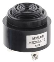 ae20m-12 Moflash AE20M Series Panel Mount Buzzer, 12 V, 95dB at 1 m, IP55, DC, 2-Tone