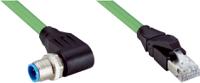 yn2d24-100pn1mrja4 SICK Straight Male 4 way M12 to Straight Male 4 way RJ45 Connector & Cable, 10m