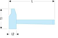 200c42 Facom Engineer's Hammer with Graphite Handle, 1.1kg