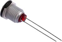 dx1093gn Bulgin Green Panel Mount Indicator, 2.2V dc, 8mm Mounting Hole Size, Lead Wires Termination