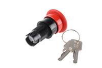zb6as934 Schneider Electric Harmony XB6 Series Key Release Emergency Stop Push Button, Panel Mount, 16mm Cutout, IP65