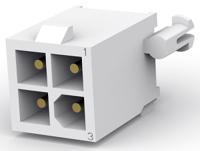 1-770174-1 TE Connectivity Mini-Universal MATE-N-LOK Series Straight Through Hole PCB Header, 4 Contact(s), 4.14 mm Pitch, 2 Row,