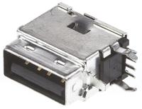89485-8000 Molex Right Angle, Through Hole, Socket- Single Port Type A 2.0 USB Connector