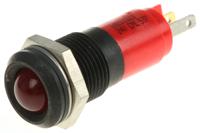 192113z3 CML Innovative Technologies Red Panel Mount Indicator, 24V, 14mm Mounting Hole Size, Solder Tab Termination, IP67