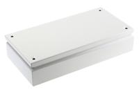 122-147 RS PRO Grey Steel Junction Box, IP66, 400 x 200 x 80mm