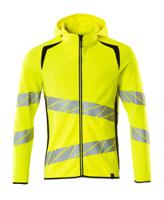 19284-781-1709xl Mascot Workwear Yellow/Black Unisex Hi Vis Hoodie, XL