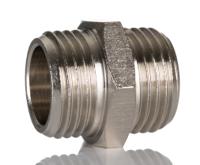 176-0988 RS PRO Brass Pipe Fitting, Straight Threaded Nipple, Male BSPP 1/2in to Male BSPP 1/2in