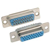 sdh26s L-Com SDH 15 Way Through Hole D-sub Connector Plug, 2.77mm Pitch, with Boardlocks, Screw Locks