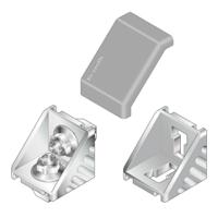 3842528967 Bosch Rexroth M8 Angle Bracket, Connecting Component, Strut Profile 40 mm, Groove Size 10mm