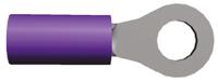 152895 TE Connectivity, PIDG Insulated Ring Terminal, M3.5 Stud Size, 0.4mm² to 0.65mm² Wire Size, Purple, Red