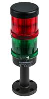 64924006 Werma KombiSIGN 71 Series Red/Green Signal Tower, 2 Lights, 24 V, Tube-mounted