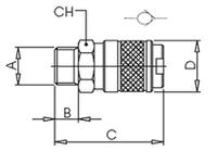 187-8793 RS PRO Brass Female Quick Air Coupling, G 1/8 Male Threaded