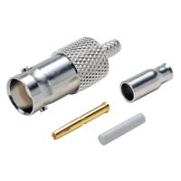 bac517 L-Com BAC Series Plug BNC Connector, Crimp Termination, Straight Body