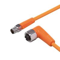 evt307 ifm electronic Male 1 way M8 to Female 1 way M12 Sensor Actuator Cable, 0.3 m