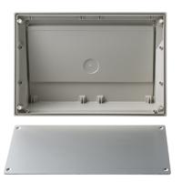 b4026117b4126106 OKW DATEC Series Grey, White ABS Desktop Enclosure, Sloped Front, 264 x 180 x 86mm