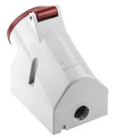 111 MENNEKES IP44 Red Wall Mount Right Angle Socket, Rated At 16A, 415 V