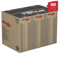 7569 WYPALL WypAll Grey Cloths for Industrial Cleaning, Dry Use, Box of 480, 335 x 345mm, Repeat Use