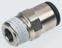3175-14-17 Legris LF3000 Series Straight Threaded Adaptor, R 3/8 Male to Push In 14 mm, Threaded-to-Tube Connection Style