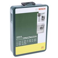 2607019435 Bosch 19-Piece Twist Drill Bit Set for Metal, 10mm Max, 1mm Min, HSS-R Bits