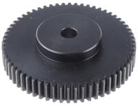 521-6682 RS PRO Steel 60 Teeth Spur Gear, 2 Module, 15mm Bore Diam, 120mm Pitch Diam, 60mm Hub Diam