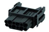 c146-10b012-600-15 Amphenol Industrial Heavy Duty Power Connector Module, 10A, Female, Heavy Mate C146 Series, 12 Contacts