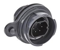 pxp701206pst Bulgin Circular Connector, 6 Contacts, Front, Standard Connector, Plug, Male, IP66, IP68, IP69K, Buccaneer 7000 Series
