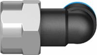 qslf-14-6-b Festo QS Series Elbow Threaded Adaptor, G 1/4 Female to Push In 6 mm, Threaded-to-Tube Connection Style, 153275