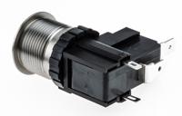 175-8024 RS PRO Illuminated Push Button Switch, Latching, Panel Mount, 19.1mm Cutout, SPST, White LED, 250 / 125V ac, IP67