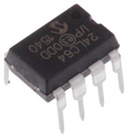 24lc64-ip Microchip 24LC64-I/P,  64 kB Serial EEPROM,  900 ns 8-Pin PDIP Serial-I2C