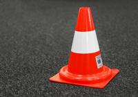 503-681 RS PRO, Orange, White 300 mm PP Traffic Cone
