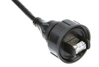 px08372m00 Bulgin, 2m Cat5e, Black RJ45 to Male RJ45 Male, S/FTP Shielded, Terminated PUR Sheath